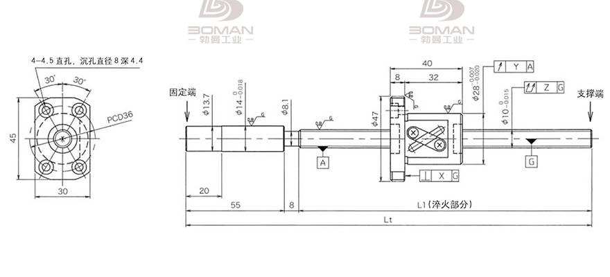 KURODA GG1010AS-BAPR-0255A 黑田精工丝杆怎么安装图解