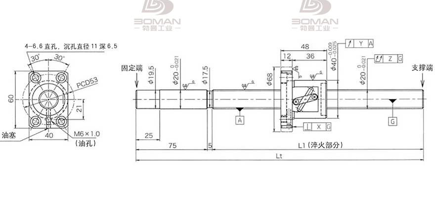 KURODA GG2005DS-BALR-0605A 黑田精工丝杆怎么安装图解
