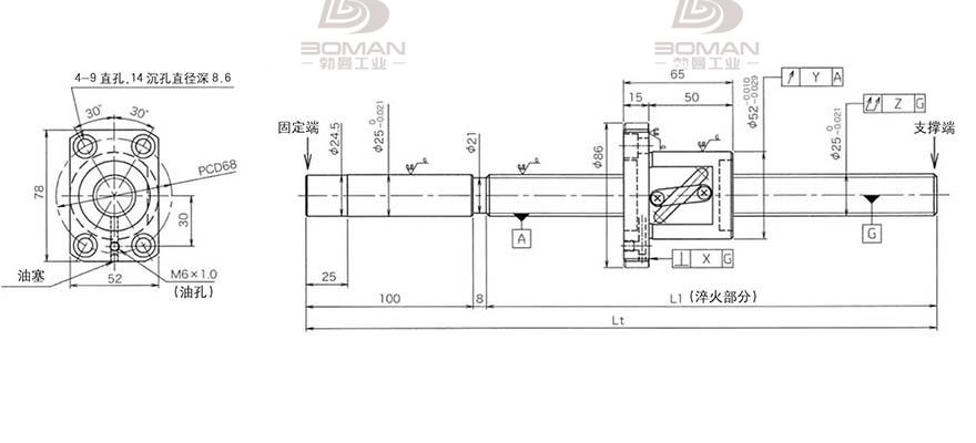 KURODA GG2510DS-BALR-2220A 黑田精工丝杆规格说明
