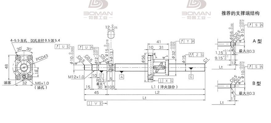 KURODA GP1504DS-BALR-0600B-C3F 黑田滚珠丝杆作用